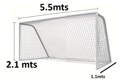 2 Mallas Futbol 7 Malla Gruesa Red Arco Futbolito 5.5x2.1mt
