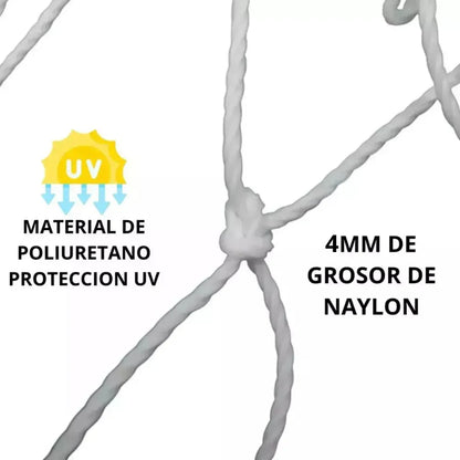 2 Mallas Futbol 7 Malla Gruesa Red Arco Futbolito 5.5x2.1mt