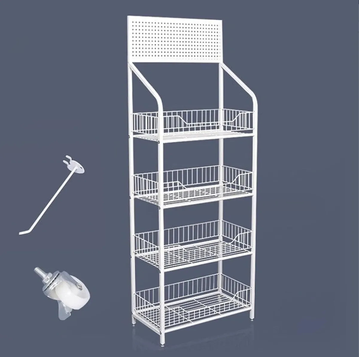 Exhibidor Metalico 4 Niveles Estanteria Minimarket 146x60cm