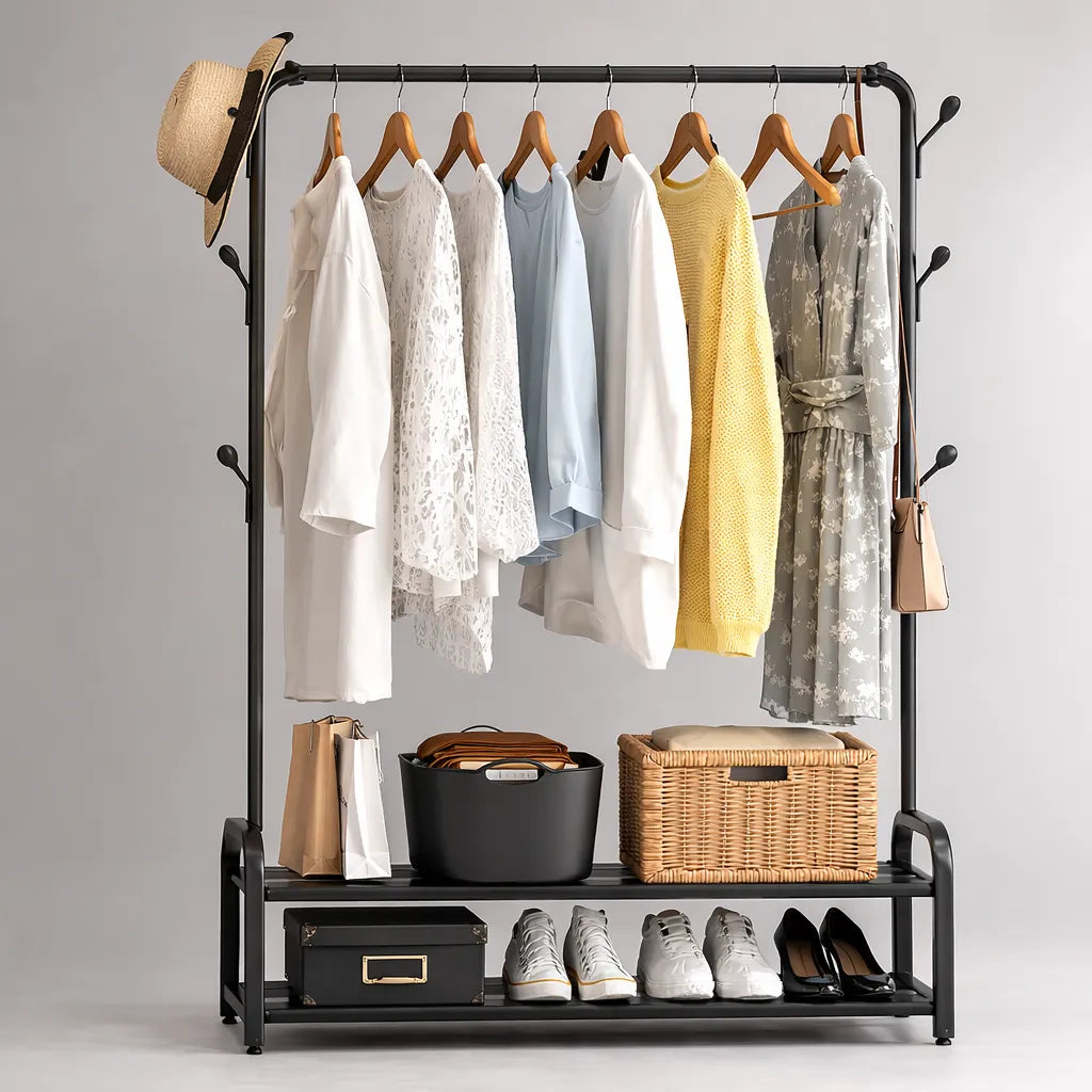 Perchero Rack Zapatero Rack Organizador Colgador Zapatos Blanco