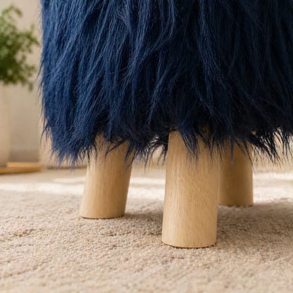 Puff Para Living Sillon Puff Peludo Pouf Peludos 30x30cm
