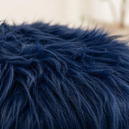 Puff Para Living Sillon Puff Peludo Pouf Peludos 30x30cm