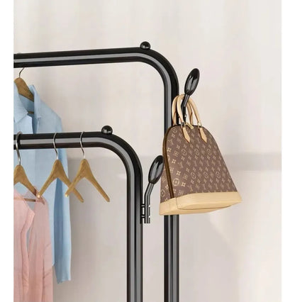 Perchero Organizador Colgador Ropa Doble Ruedas 150x110x57cm