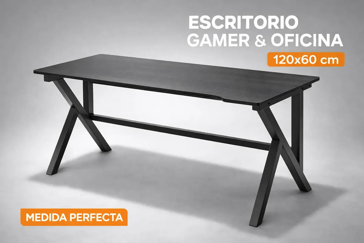 Escritorio Oficina Mesa Gamer Escritorio Gamer 120x60cm 13mm