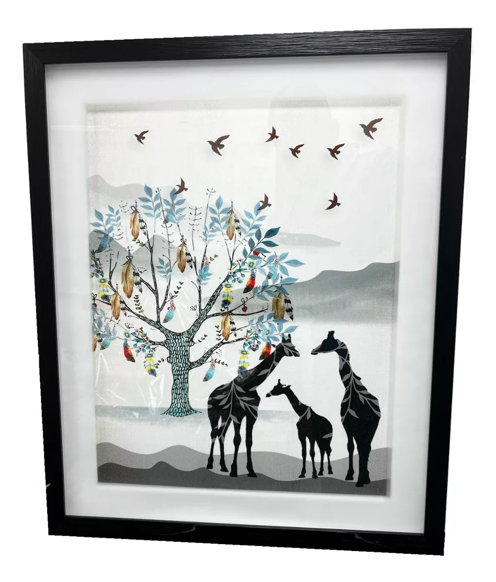 Cuadros Decorativos Cuadros Living Jirafas En Africa 48x58cm
