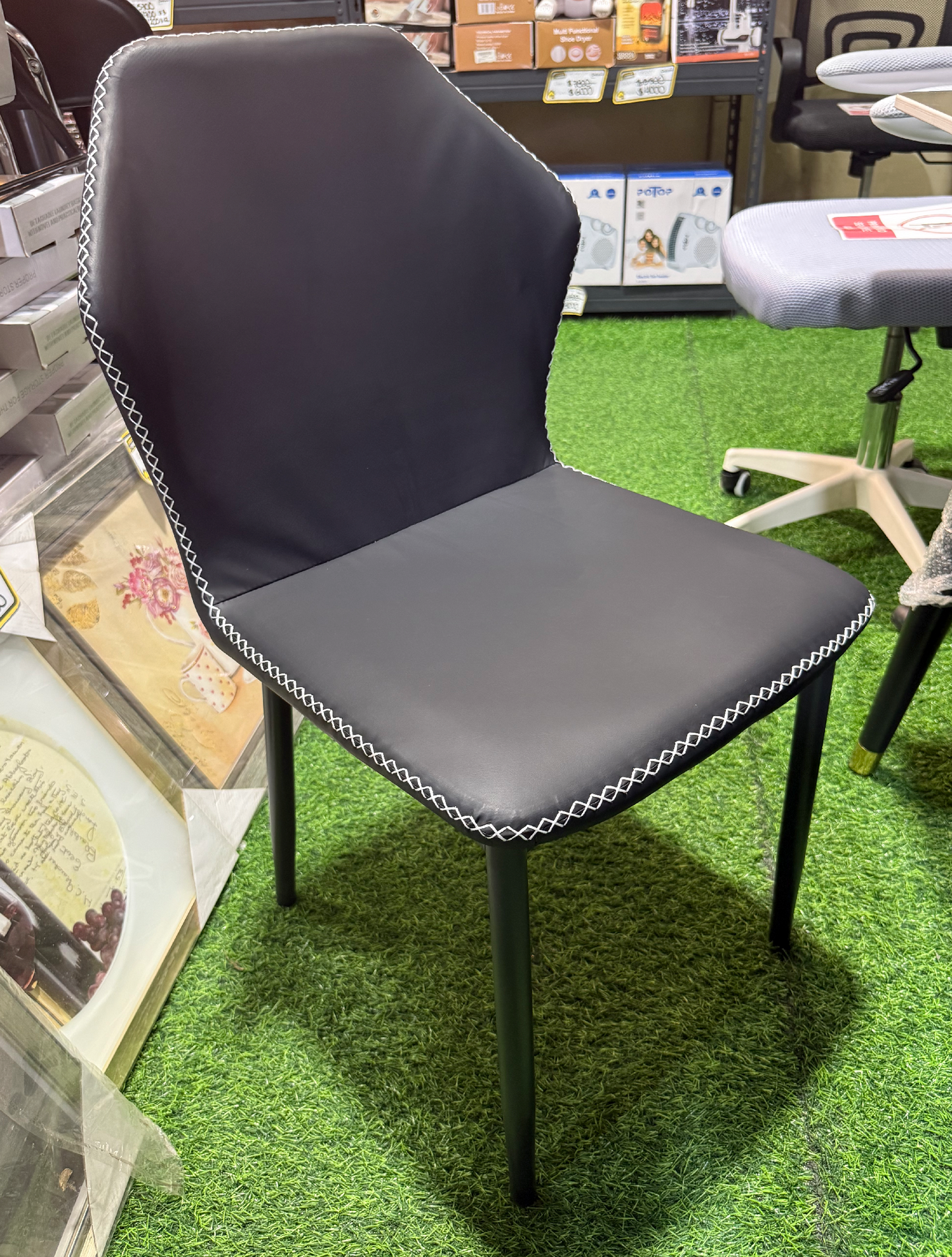 Juego Comedor Juego Mesa Comedor 4 Sillas Ecocuero 90x0cm