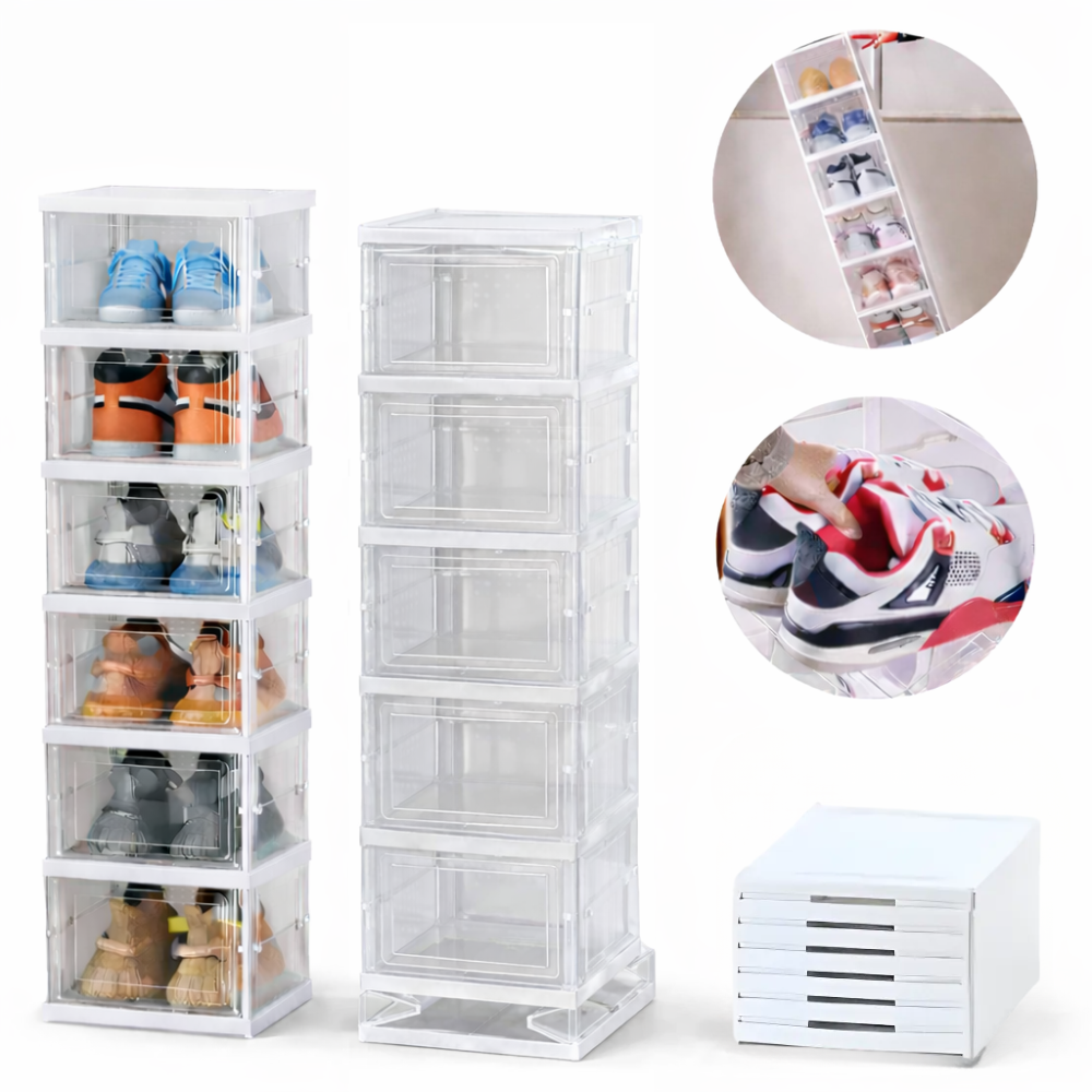 6 Cajas Organizadoras Zapatos Zapatero Zapatera Plegable