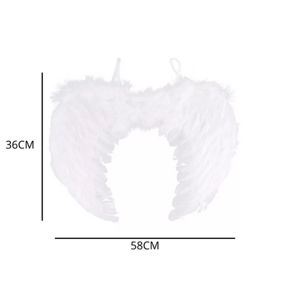 Alas Angel Plumas Cosplay Disfraz Halloween 58x36cm