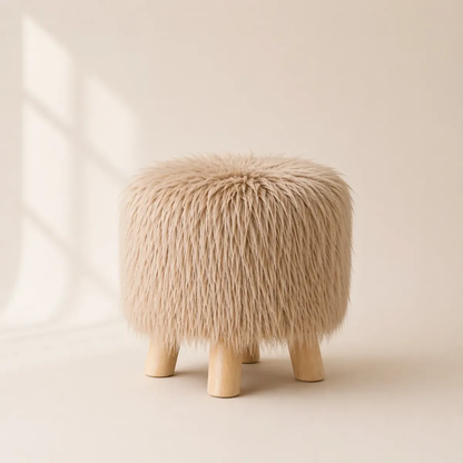 Puff Para Living Sillon Puff Peludo Pouf Peludos 30x30cm