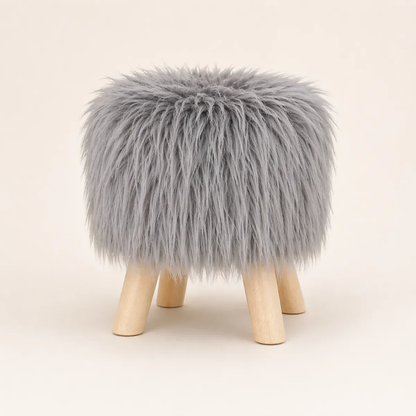 Puff Para Living Sillon Puff Peludo Pouf Peludos 30x30cm