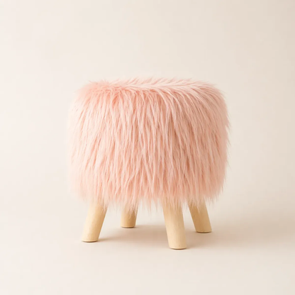 Puff Para Living Sillon Puff Peludo Pouf Peludos 30x30cm