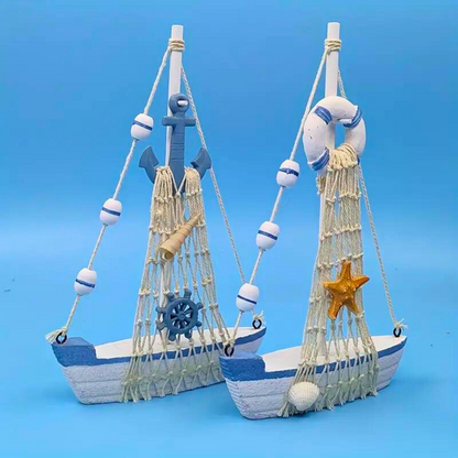 Barco Decoracion Adorno Figura Decorativa Velero 24x16cm