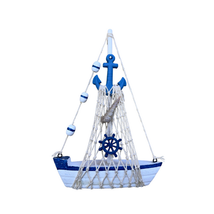 Barco Decoracion Adorno Figura Decorativa Velero 24x16cm