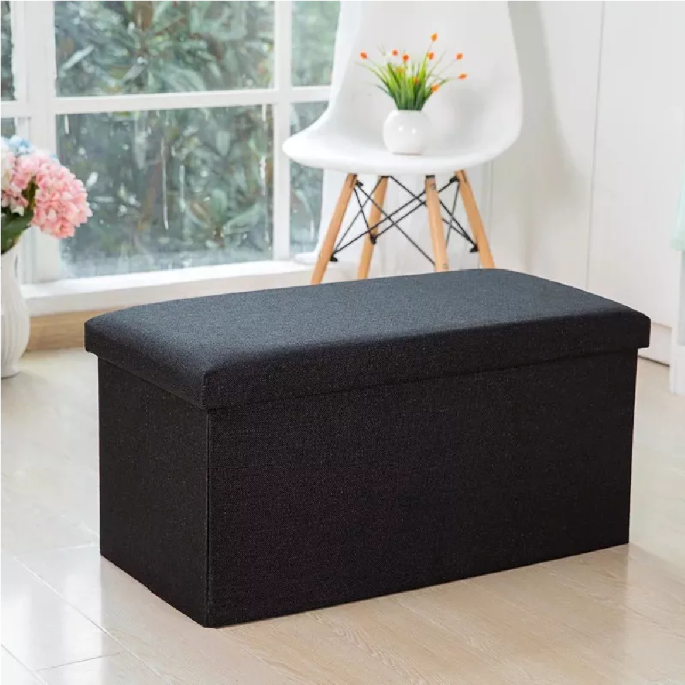 Puff Organizador Banqueta Baul Sofa Puff Asiento 49x30cm