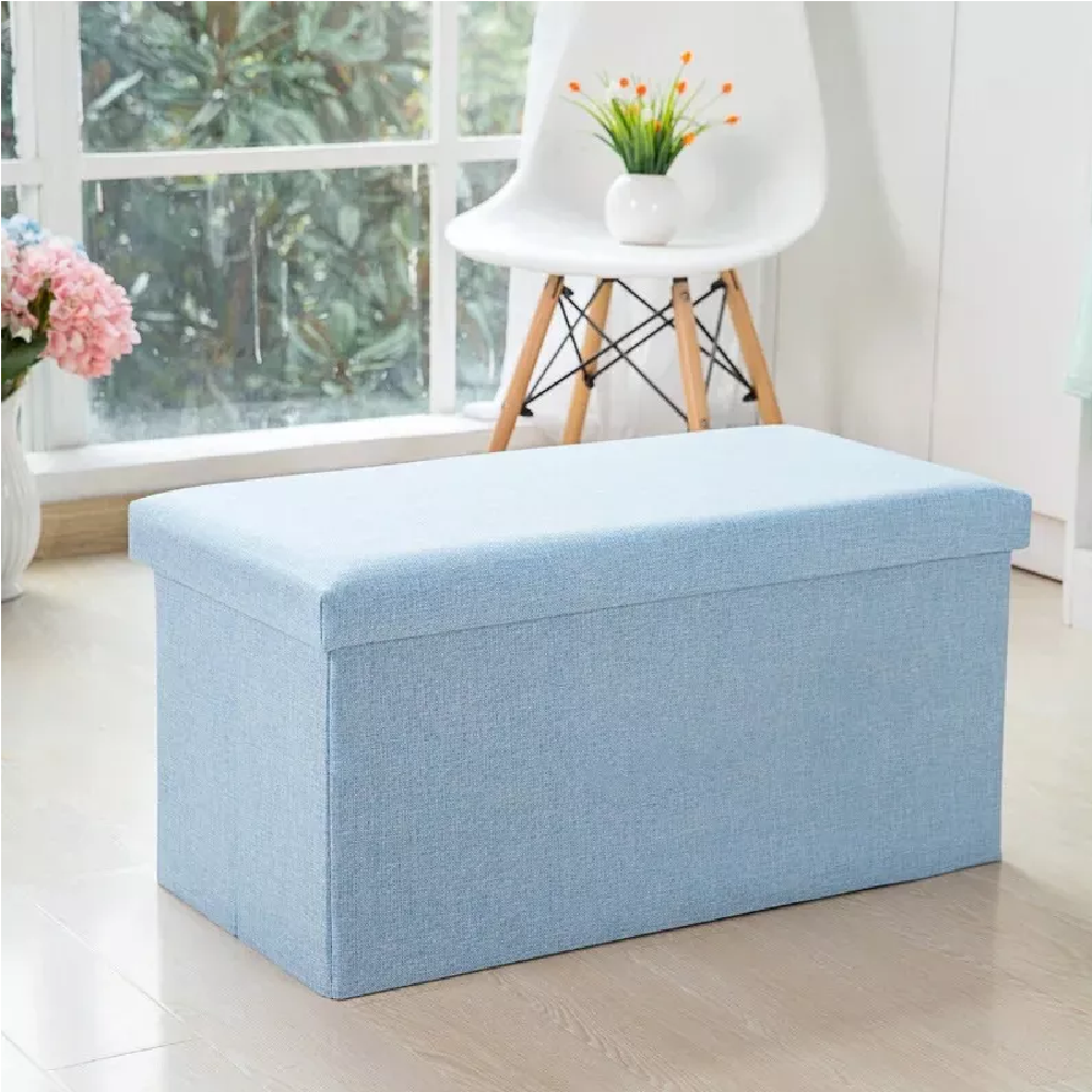 Puff Organizador Banqueta Baul Sofa Puff Asiento 49x30cm