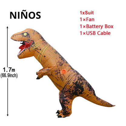 Disfraz Inflable De Dinosaurio T-rex De Halloween Para Niños Motor Incluido