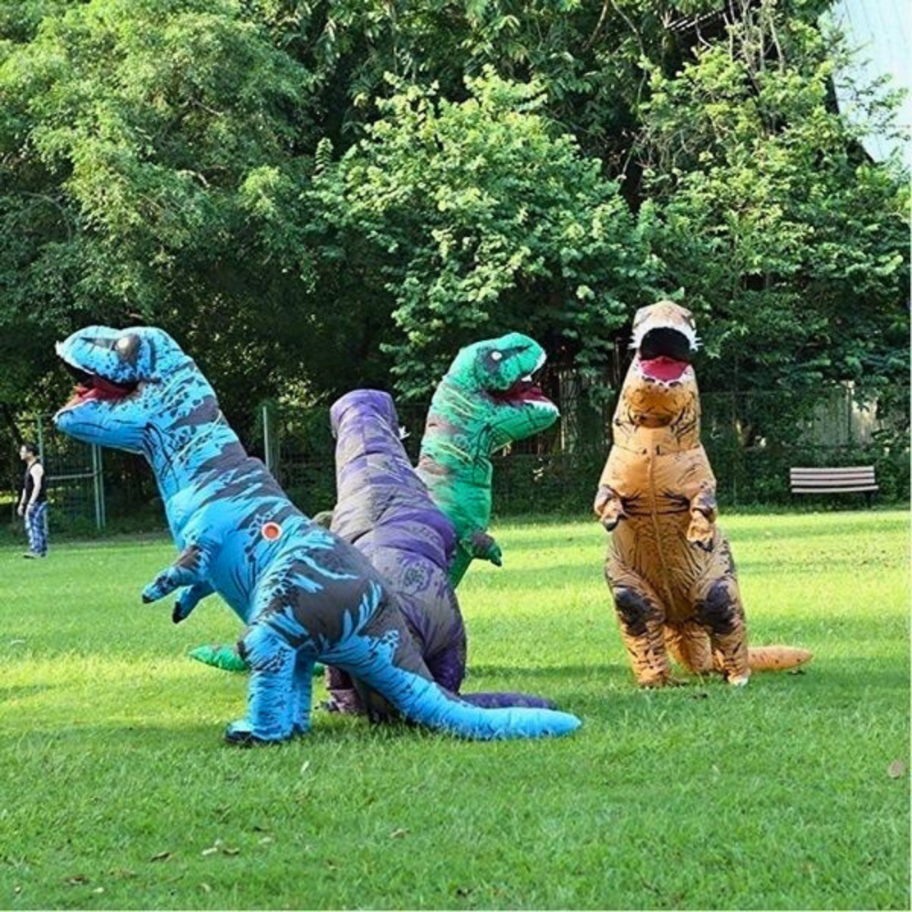 Disfraz Inflable De Dinosaurio T-rex De Halloween Para Niños Motor Incluido