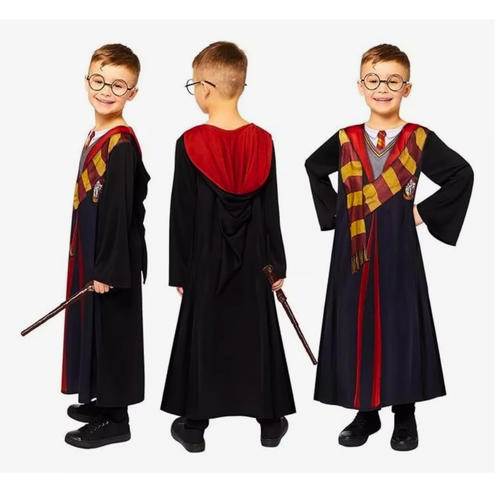 Disfraz De Harry Potter Tunica Lentes Varita Para Niños Y Jovenes