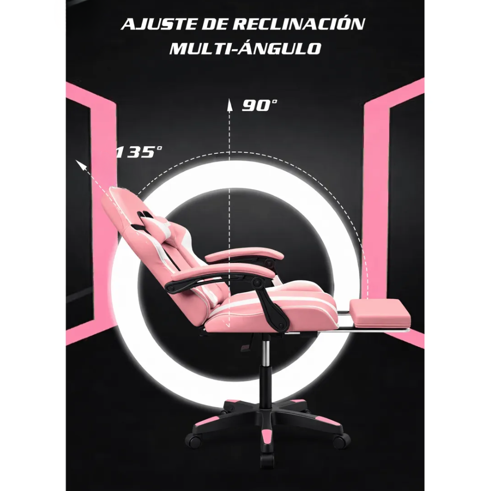 Silla Gamer Reclinable Ergonomica Con Reposapies Escritorio