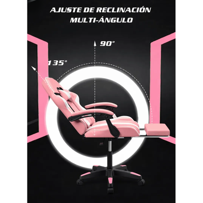 Silla Gamer Reclinable Ergonomica Con Reposapies Escritorio