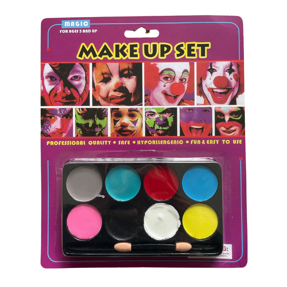 Set Pintura Maquillaje Cara Cuerpo Colores Hallowen Fiestas