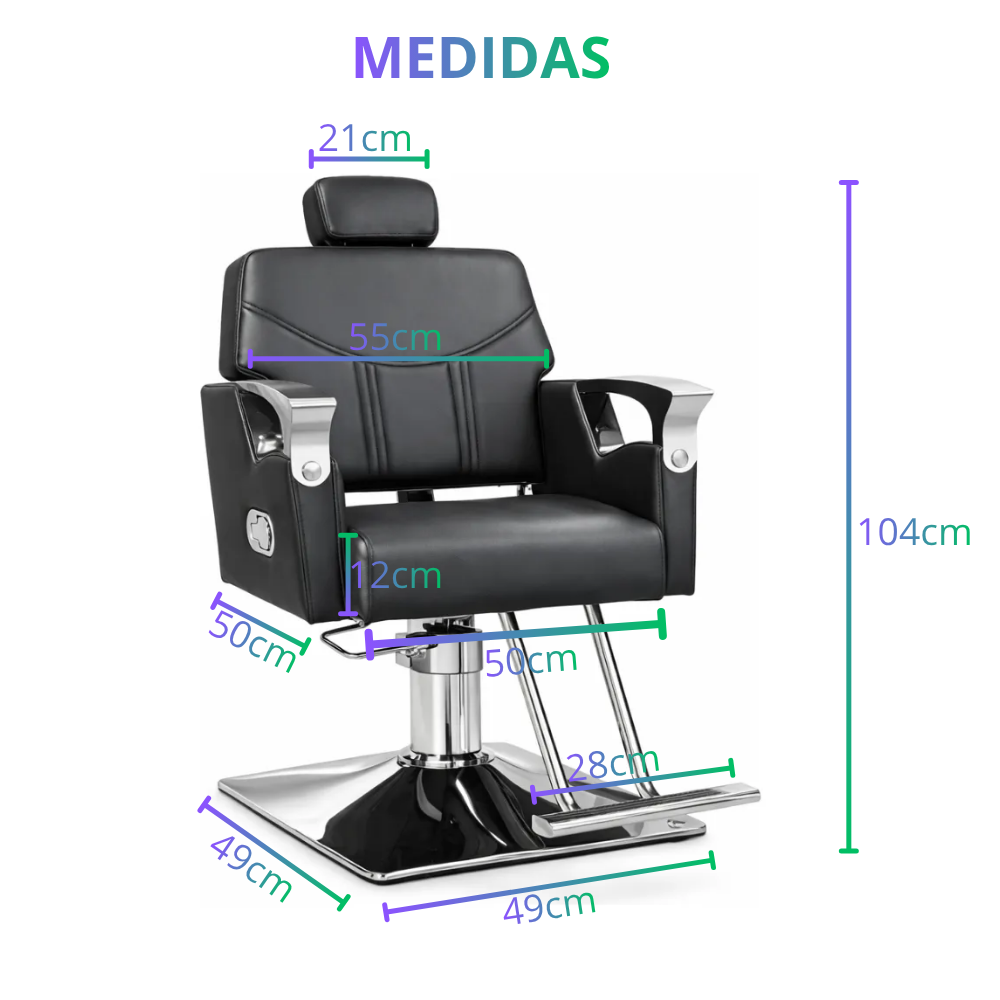 Silla Barberia Sillon Estetica Silla Hidraulica Reclinable