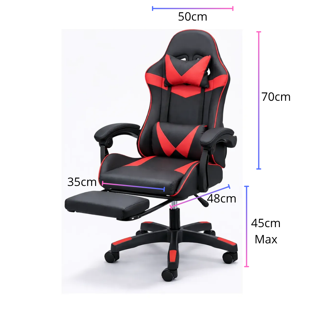 Silla Gamer Reclinable Ergonomica Con Reposapies Escritorio
