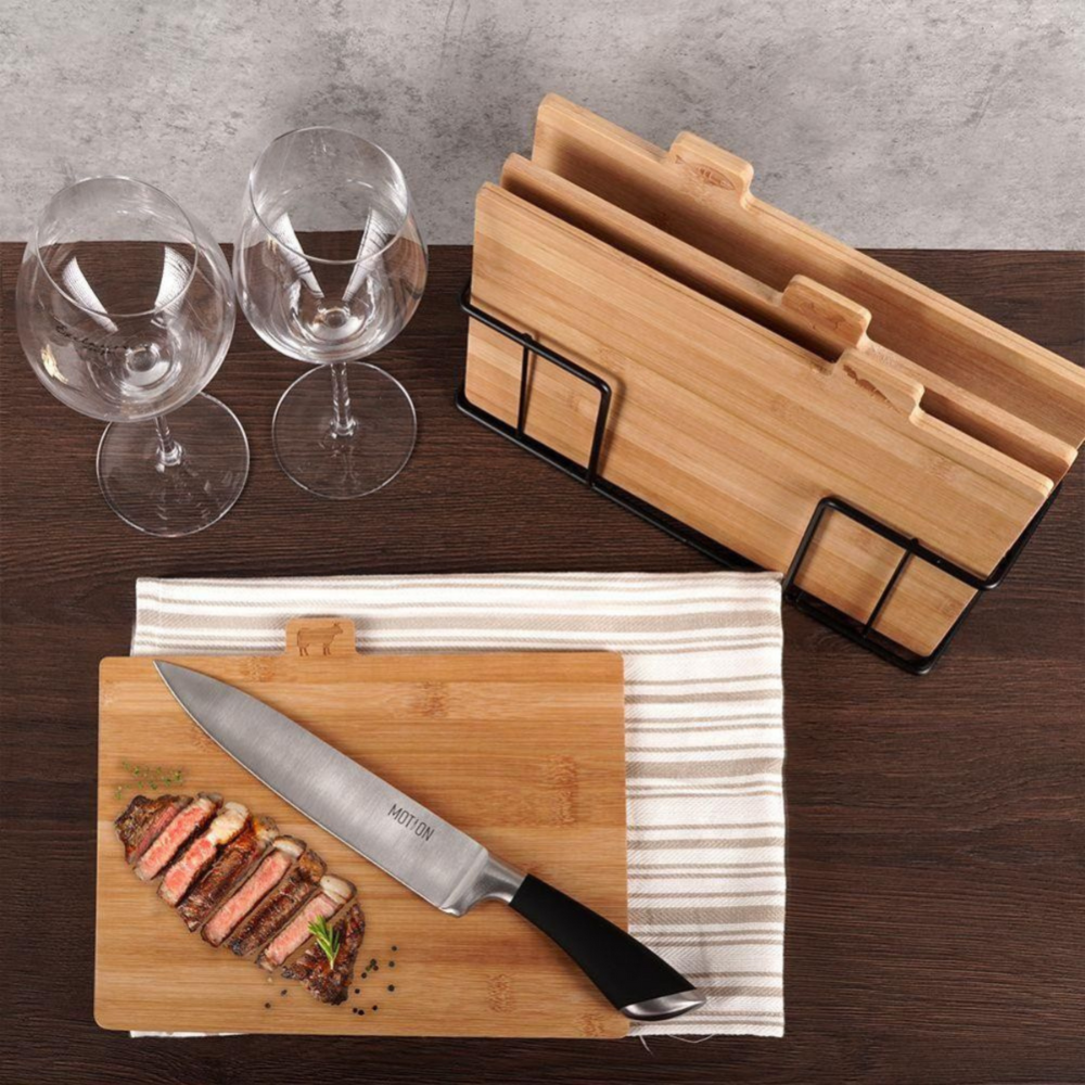 Set 4 Tablas De Cortar De Cocina Bambu Tabla Picar Alimentos