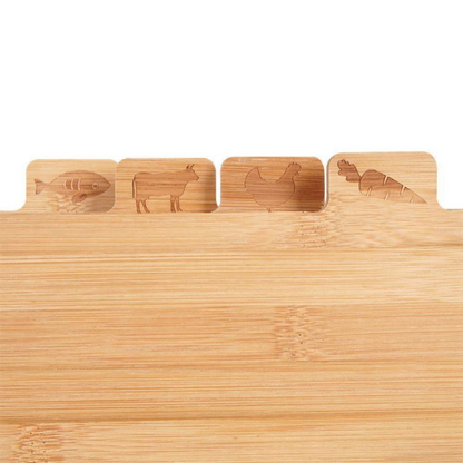 Set 4 Tablas De Cortar De Cocina Bambu Tabla Picar Alimentos